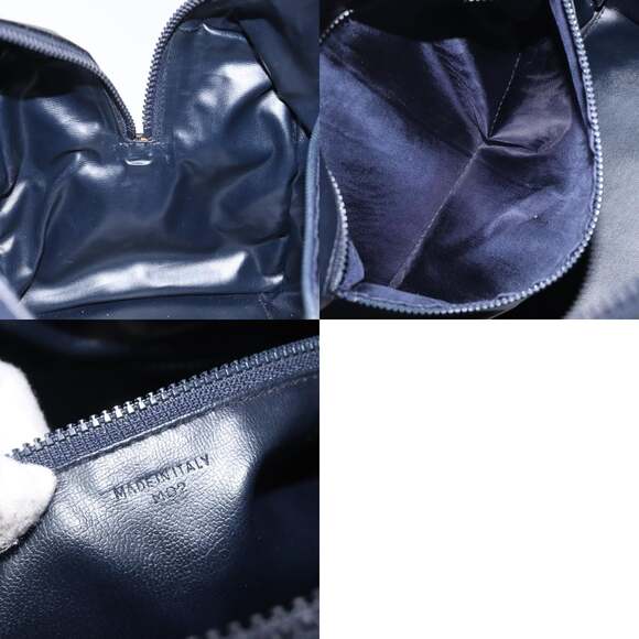 CELINE C Sulky Hand Bag Coated Canvas Navy Gold - Picture 12 of 12